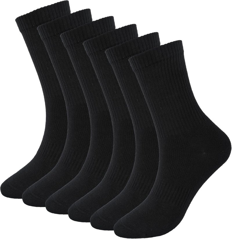 WindCrosser Womens Anti Stink Odor Resistant Seamless Cotton Moisture Wicking Crew Dress Socks, Size 6-10 - Image 1